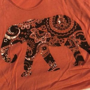 Elephant crop top tank